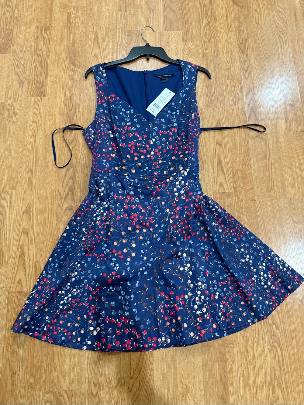 French Connection Navy Floral Fit & Flare Dress